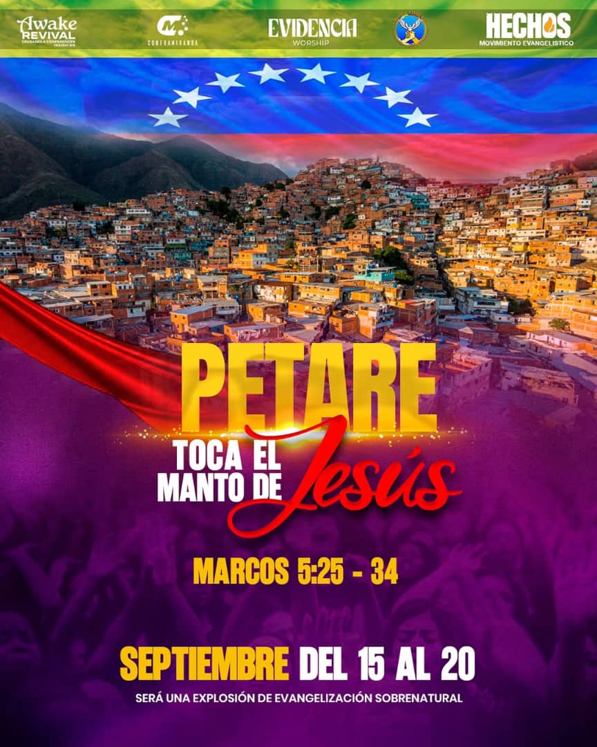 Petare toca el manto de Jesus